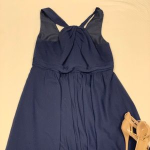 Davids Bridal Chiffon Navy Dress